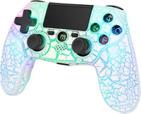 DYONDER Vezeték Nélküli PS4 Kontroller - Dupla Vibrációs Gamepad RGB Világítással, 10 Órás Üzemidő, Ergonomikus Kialakítás, PS4/Slim/Pro/PC  1