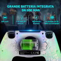 DYONDER Vezeték Nélküli PS4 Kontroller - Dupla Vibrációs Gamepad RGB Világítással, 10 Órás Üzemidő, Ergonomikus Kialakítás, PS4/Slim/Pro/PC  3