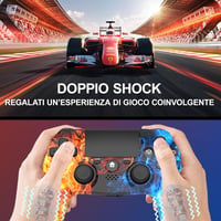 DYONDER Wireless PS4 Kontroller Piros, Dual Vibration, 6-Axis Motion Sensor, PC/iOS Kompatibilis 2