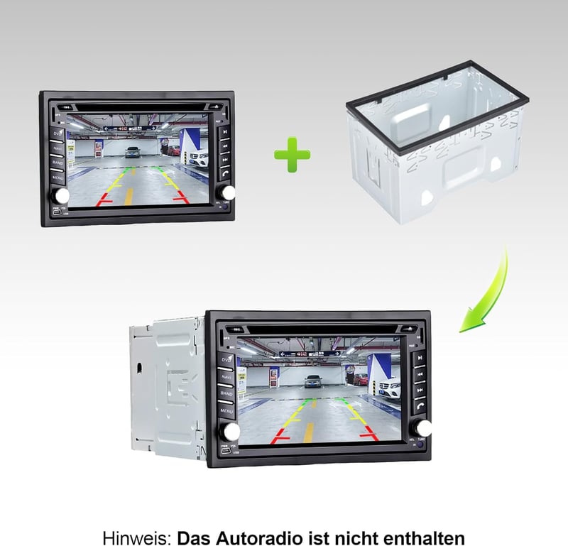 DYOUen 2DIN autórádió beépítőkeret dupla fém rögzítés autós DVD navigáció