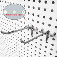 DYOUen 60 db Perforált Falhorog Pegboard Szerszámtartó Garázs Műhely Polc Fali Akasztó Szett 6