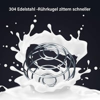 DYOUen 750 ml Rozsdamentes Acél Protein Shaker - Fekete Fitness Italkeverő Palack Keverőgömbbel, Szivárgásmentes, Hordozható Edzéshez és Dié 3