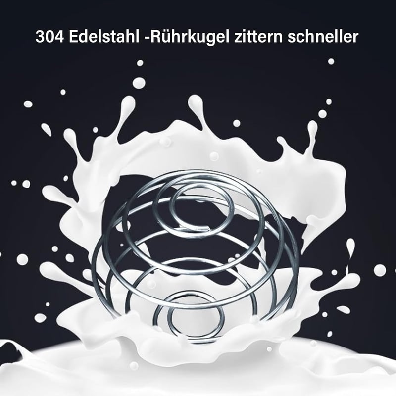 DYOUen 750 ml Rozsdamentes Acél Protein Shaker - Fekete Fitness Italkeverő Palack Keverőgömbbel, Szivárgásmentes, Hordozható Edzéshez és Dié