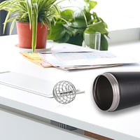 DYOUen 750 ml Rozsdamentes Acél Protein Shaker - Fekete Fitness Italkeverő Palack Keverőgömbbel, Szivárgásmentes, Hordozható Edzéshez és Dié 5