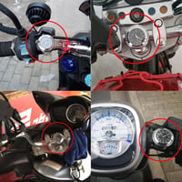 DYOUen Motoros Kormányra Szerelhető Óra - Vízálló Analóg Kvarcóra Hőmérővel, Ezüst Fém Kivitel, 7/8-1" Kormányokhoz 7