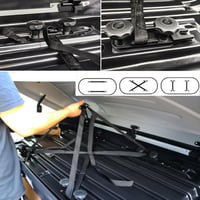 DYOUen Tetőbox Rögzítő Készlet 4db U-alakú Konzol Univerzális Autó Furgon Tetőcsomagtartó Szerelő Bilincs Csavar 5