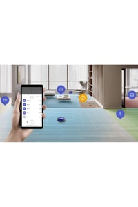 Robotický vysávač Dyson 360 Vis NAV™, kefa po celej šírke, na všetky typy podláh, farba modrá/nikel 7