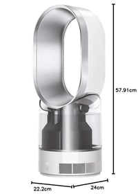 Dyson AM10 ovlaživač zraka i ventilator, ultra-fini hladni mlaz pare, automatska kontrola vlažnosti, bijela/srebrna 2