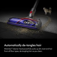 Bezdrôtový vysávač Dyson V8 Advanced, 130 AW, výdrž batérie 40 minút, motorizovaná kefa s technológiou proti namotávaniu vlasov, strieborná/nikel, odstraňovanie zvieracích chlpov, 0,54 l 4