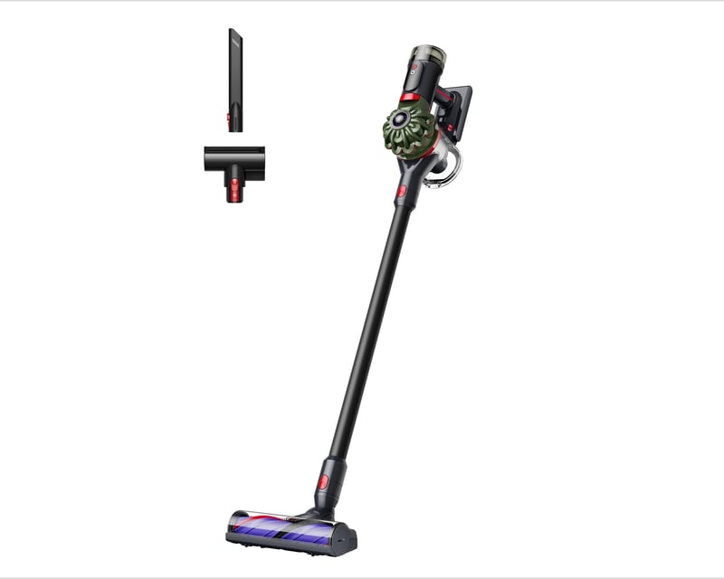 Aspirator vertical fără fir Dyson V8 Cyclone, 150 AW, autonomie 60 de minute, perie Motorbar, tehnologie anti-încurcare, cu accesorii