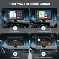 DYWSWINN 7 Hüvelykes Vezeték Nélküli Autórádió CarPlay és 1080P Tolatókamerával, Érintőképernyős GPS Navigáció Bluetooth FM 4