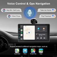DYWSWINN 7 Hüvelykes Vezeték Nélküli Autórádió CarPlay és 1080P Tolatókamerával, Érintőképernyős GPS Navigáció Bluetooth FM 3