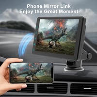 DYWSWINN 7 Hüvelykes Vezeték Nélküli Autórádió CarPlay és 1080P Tolatókamerával, Érintőképernyős GPS Navigáció Bluetooth FM 6