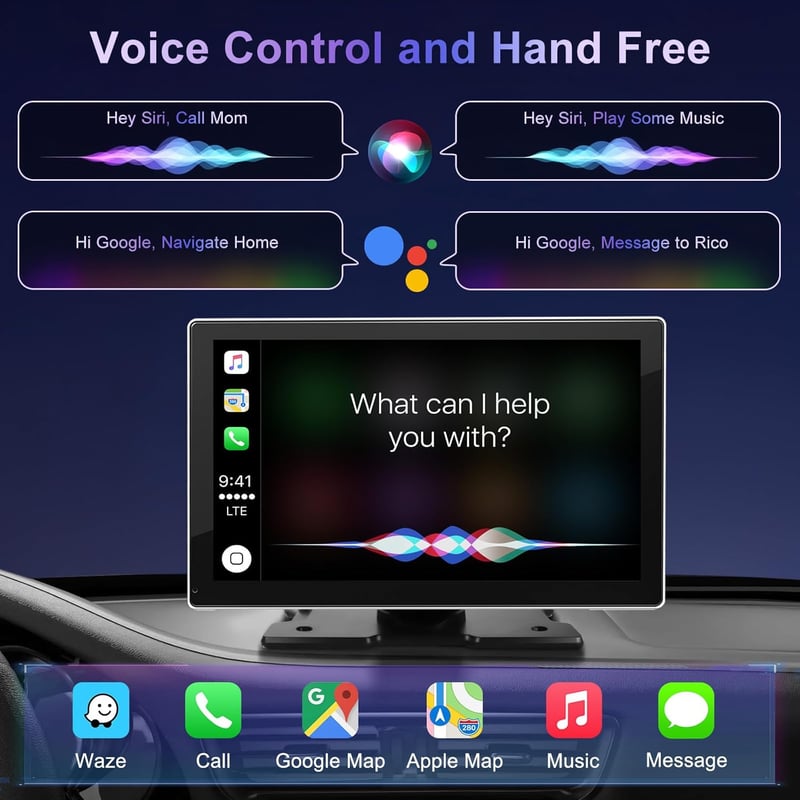 DYWSWINN 9 Hüvelykes Vezeték Nélküli Apple CarPlay Android Auto Autórádió IPS Érintőképernyő GPS Bluetooth Tükrözés FM AUX