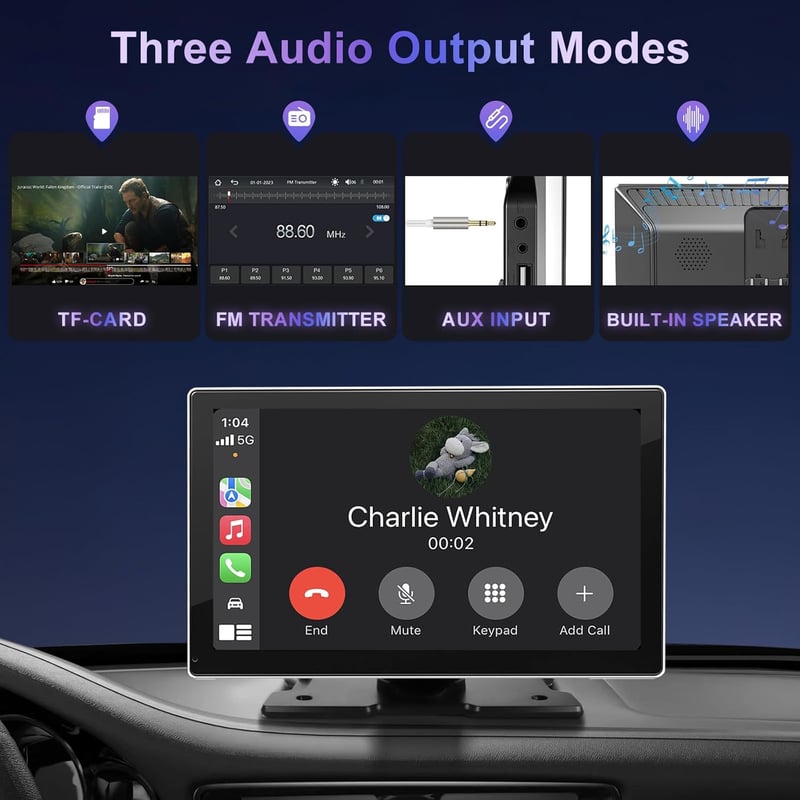 DYWSWINN 9 Hüvelykes Vezeték Nélküli Apple CarPlay Android Auto Autórádió IPS Érintőképernyő GPS Bluetooth Tükrözés FM AUX