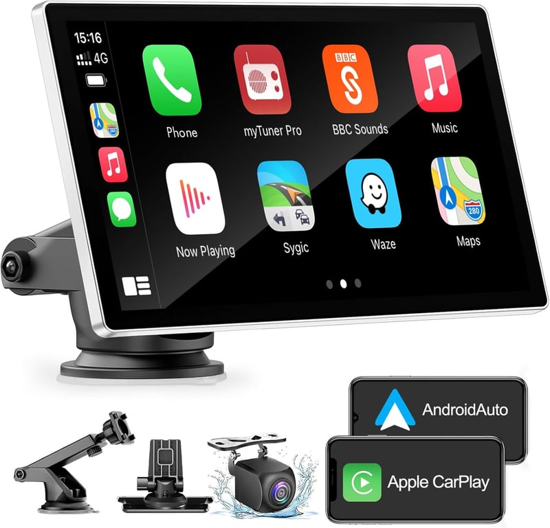 DYWSWINN 9 Hüvelykes Vezeték Nélküli Apple CarPlay Android Auto Autórádió IPS Érintőképernyő GPS Bluetooth Tükrözés FM AUX