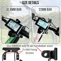 Displej na elektrobicykel E-Bike Power SW900 – LED, 5-pinový, 36V/48V/60V/72V – čierny 5