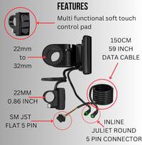 Displej na elektrobicykel E-Bike Power SW900 – LED, 5-pinový, 36V/48V/60V/72V – čierny 3