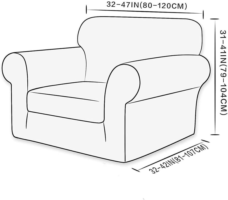 E EBETA Rugalmas Kanapéhuzat 1 Személyes Fotel 145-185 cm Krém Szín