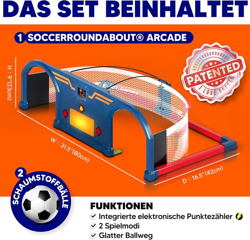 E-Jet Focilabda Játék 6-10 Éves Gyerekeknek, Kültéri és Beltéri Sportjáték