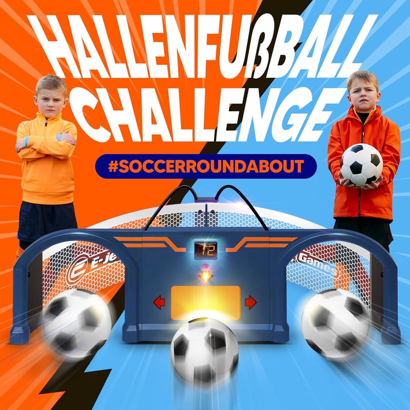 E-Jet Focilabda Játék 6-10 Éves Gyerekeknek, Kültéri és Beltéri Sportjáték