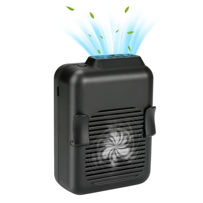 E-More Mini prenosný osobný ventilátor s klipom a šnúrkou na krk, hands-free použitie, 6000 mAh, USB nabíjateľný, na turistiku a kempovanie