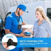 E-More Mini prenosný osobný ventilátor s klipom a šnúrkou na krk, hands-free použitie, 6000 mAh, USB nabíjateľný, na turistiku a kempovanie 6
