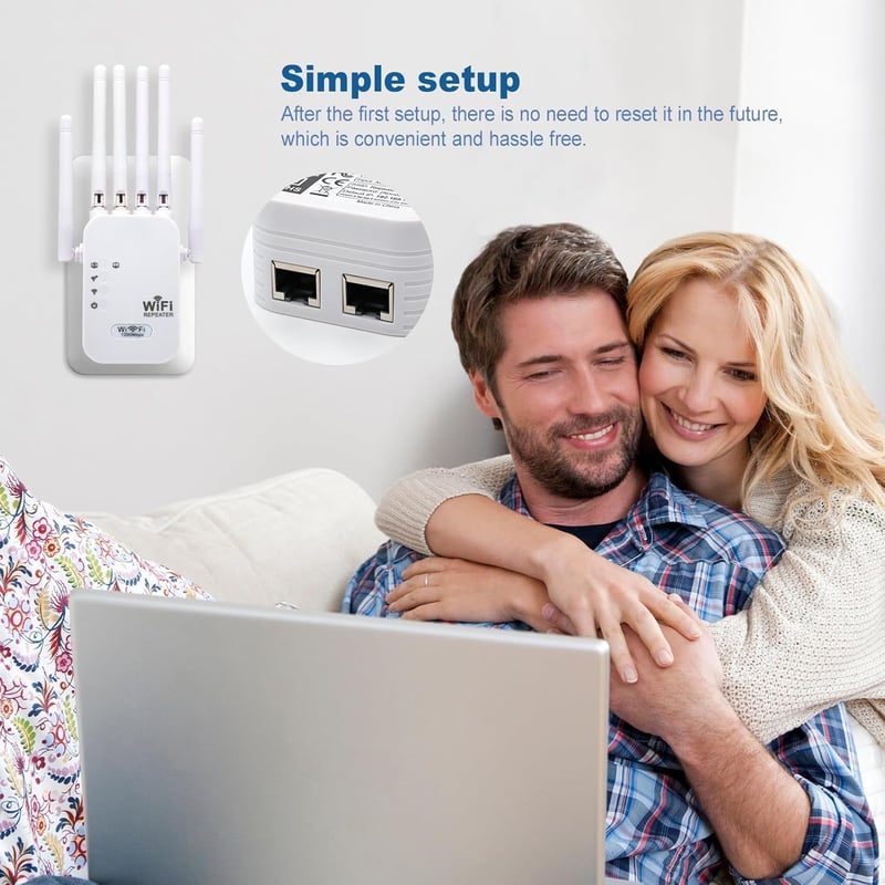 E-SHIDAI 1200Mbps Dual Band WiFi Erősítő 5GHz 2.4GHz 6 Antennával