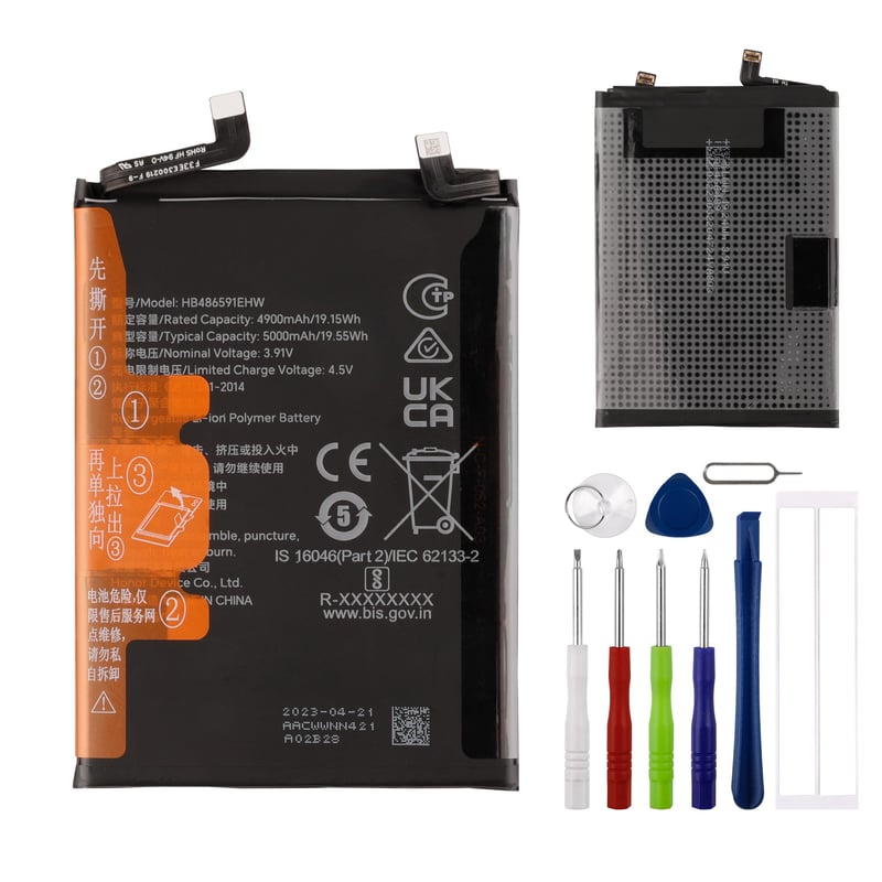 Acumulator de schimb E-YIIVIIL HB486591EHW 5000mAh/3.91V pentru dispozitivele Honor 90, 90 Pro, REA-AN00, REA-NX9, cu unelte incluse
