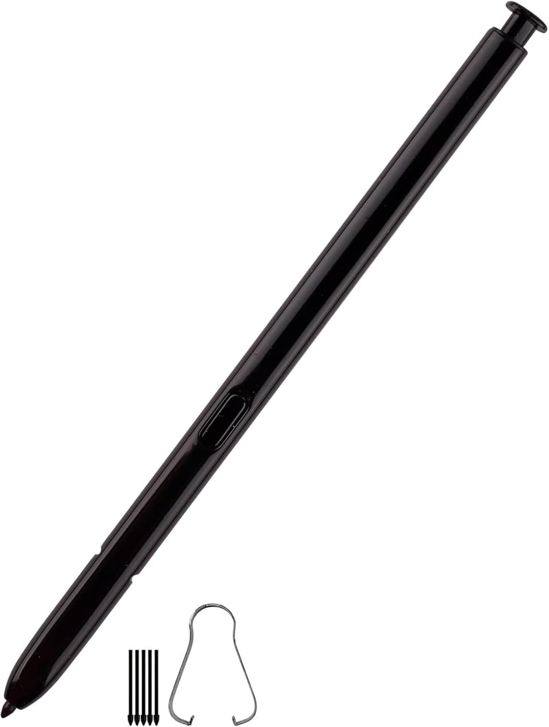 E-YIIVIIL S Pen Érintőceruza Samsung Galaxy Note 10 / Note 10 Plus Készülékekhez - Fekete Alumínium Cserestílus Kompatibilis Okostelefonokho
