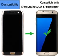 E-YIIVIIL Super Amoled Kijelző Samsung Galaxy S7 Edge G935F Készülékhez - Arany Érintőképernyő Digitalizáló Szerelvény Kerettel és Szerszámo 5