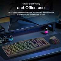 E-Yooso Gaming Billentyűzet és Egér Szett RGB Háttérvilágítással, Csuklótámasszal, 104 Gombos Csendes Membrán, Anti-Ghosting, PC Gamer 6