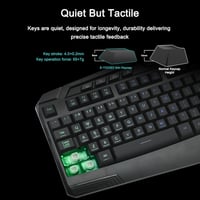 E-Yooso Gaming Billentyűzet és Egér Szett RGB Háttérvilágítással, Csuklótámasszal, 104 Gombos Csendes Membrán, Anti-Ghosting, PC Gamer 3