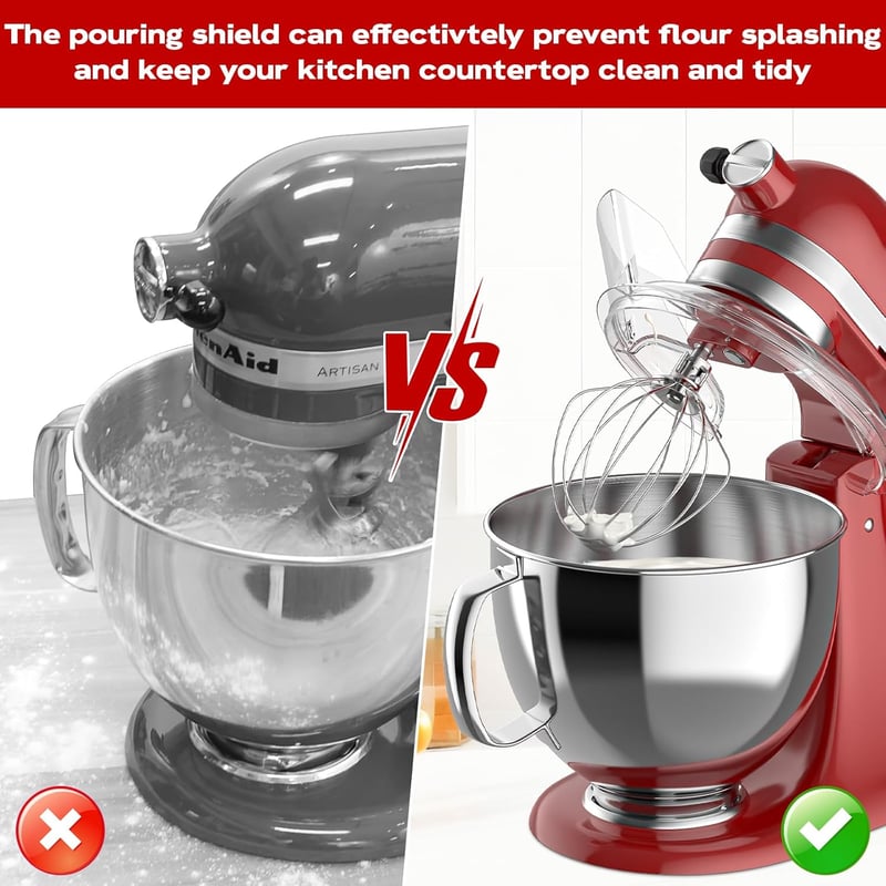 KitchenAid robotgéphez kiöntésvédő fedél, 4,5-5 literes keverőtálhoz, átlátszó