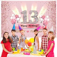 13. Születésnapi Dekoráció Lányoknak - Hivatalos Tinédzser Banner 5