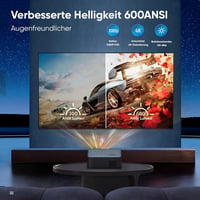 Puxinat AK-71 Natív 1080P WiFi6 Projektor - Elektromos Fókusz, 600ANSI, Kétirányú Bluetooth 5.2, 300" Vetítés, Okostelefon/Laptop/Konzol Kom 2