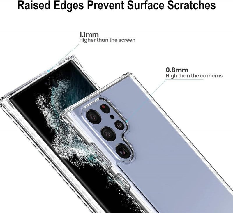 Samsung Galaxy S22 Ultra átlátszó védőtok - Kemény műanyag borítás