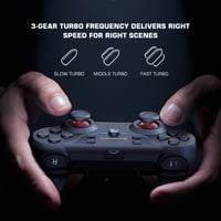 GameSir T3 Vezetékes és Vezeték Nélküli Kontroller Windows 7/10+ és Android TV Box Rendszerekhez, Turbo Funkcióval, Beépített Akkumulátorral 5