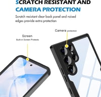 Samsung Galaxy S22 Ultra 5G átlátszó 360 fokos védőtok beépített kijelzővédővel - WeiCase 4