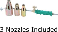 KATSU Tools Gázégő 3 Cserélhető Fúvókával - 800°C Többfunkciós Forrasztó, Hegesztő, Gyomégető Eszköz, 41,5 cm, Réz, LPG Gázhoz 2