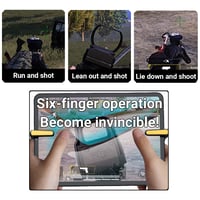 PUBG Mobile játékvezérlő iPadhez és Androidhoz - 4 ravasz, 6 ujjas joystick, gyorstüzelés 2