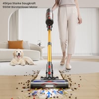 Avalsor Vezeték Nélküli Porszívó 45000Pa/550W - 70 Perces Üzemidő, 1.5L Tartály, LED Érintőkijelző, Szőnyeg/Kemény Padló/Állatszőr Eltávolít 2