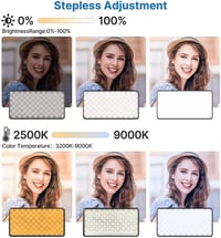 Ulanzi 200 LED videólámpa 5000mAh akkuval, állítható színhőmérséklettel, DSLR-kompatibilis 3