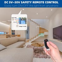 DieseRC 433 MHz távirányítós relé kapcsoló 5V-30V, 5 adóval 5