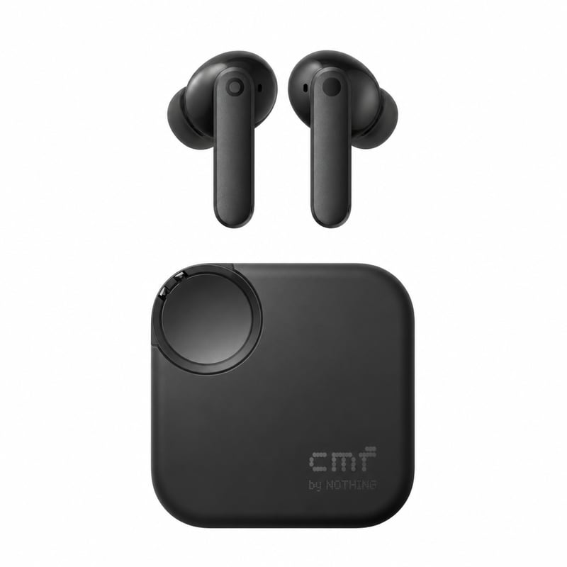 CMF by Nothing Buds 2 bežične slušalice, tamnosive, 48 dB hibridni ANC, baterija od 55 sati — masni nastavci za uši (stanje: vidi 2. sliku)