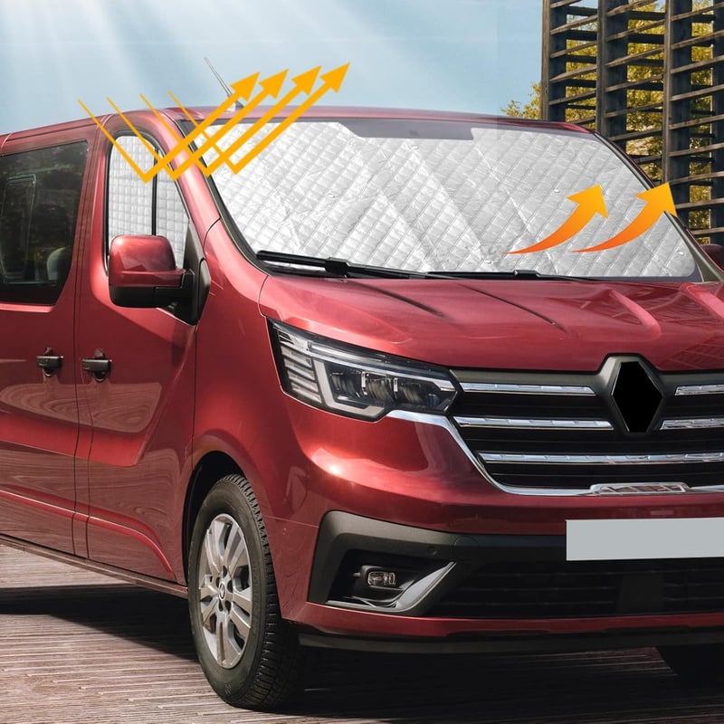 Renault Trafic hőszigetelő napellenző szett - 3 db-os, összehajtható, alumínium