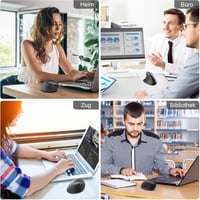 TECKNET Ergonomikus Vezeték Nélküli Egér 2400DPI Vertikális Kialakítással, Újratölthető, 6 Gombos, Fekete - Laptop, PC, MacBook Kompatibilis 13