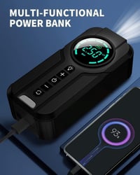 VICKSONGS 180PSI Elektromos Kerékpárpumpa, 7200mAh Akkus Kompresszor Autóhoz, Biciklihez 5