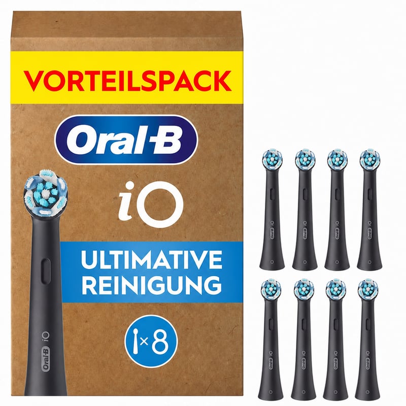 Oral-B iO Ultimative Reinigung Elektromos Fogkefe Pótfej, Fekete, 8 db (készletből, 2 db hiányzik)