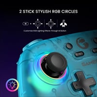 GameSir Nova Vezeték Nélküli Pro Kontroller Switch/Lite/OLED-hez, Hall Effect Joystickkel, RGB LED, Turbo, Programozható, Mozgásérzékelő, Fe 3